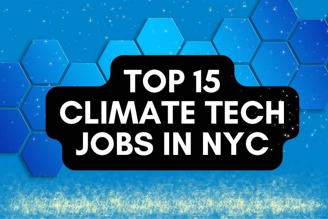 Top 15 Climate Tech Jobs in NYC